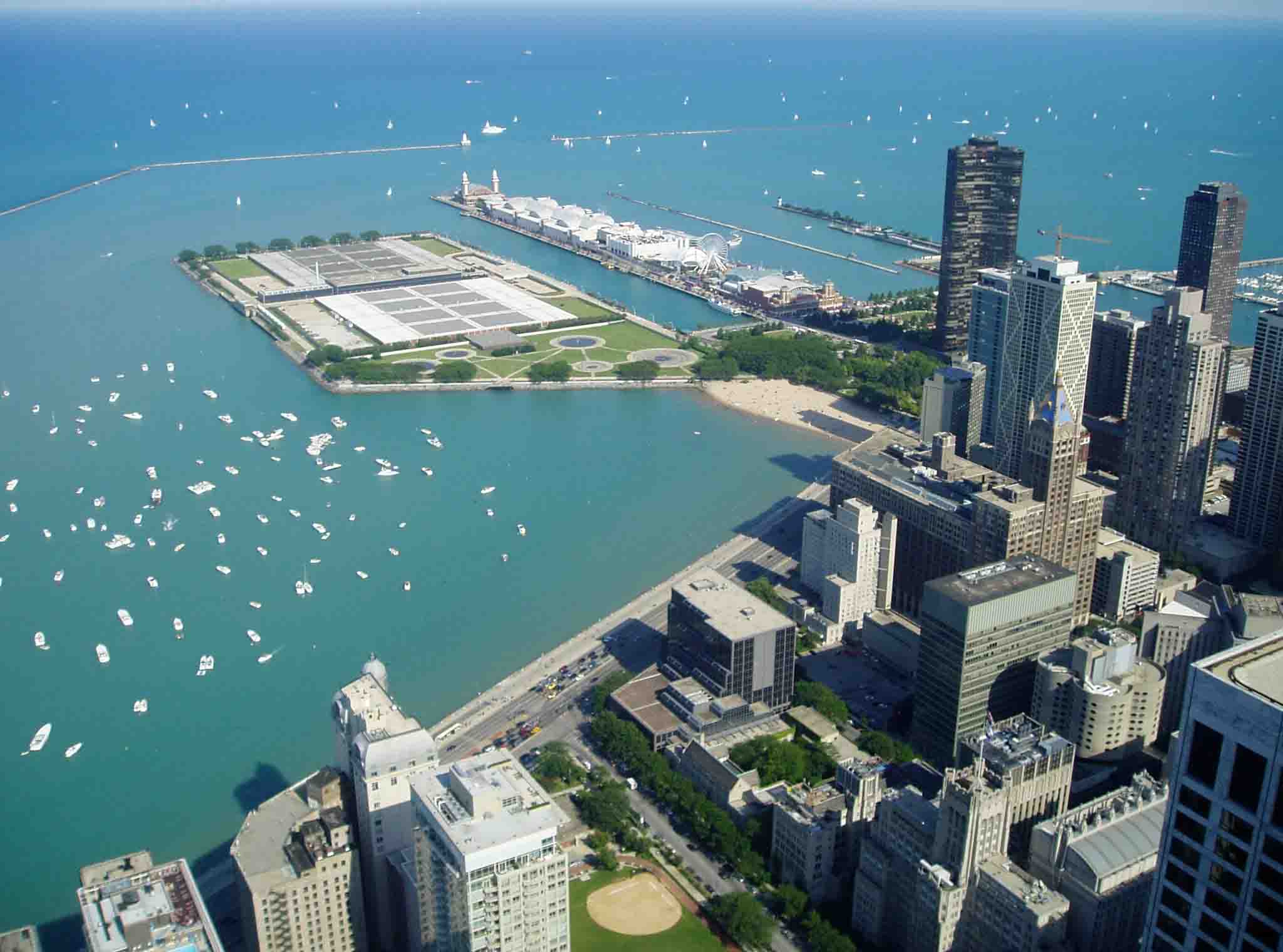 The Port of Chicago is a typical lake port