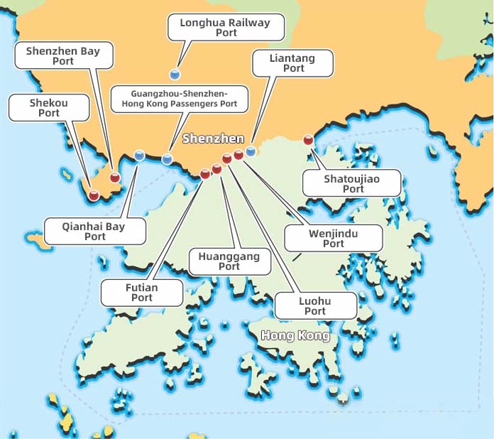 The Hong Kong Port is a typical natural port