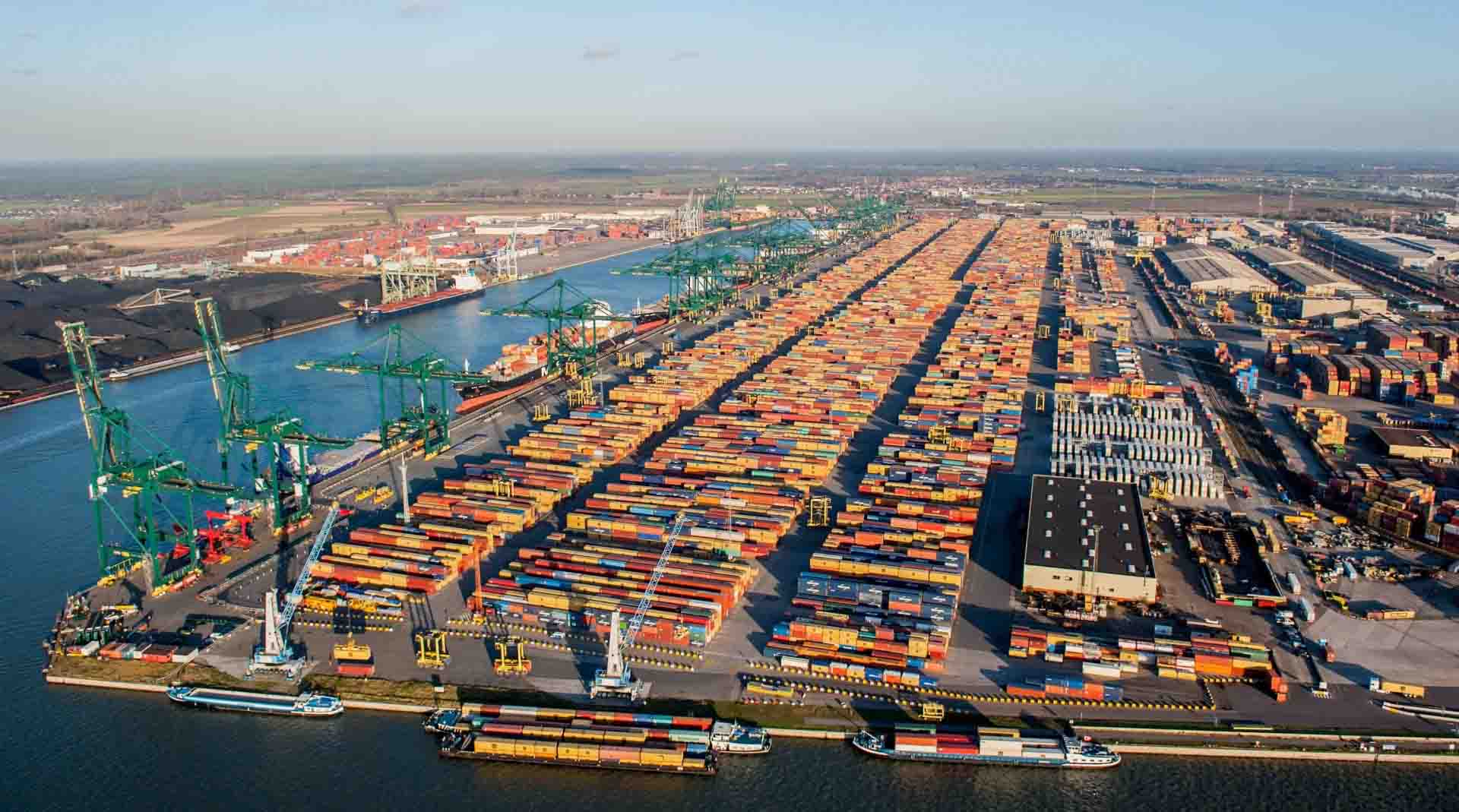 The Port of Antwerp has both open and closed basins