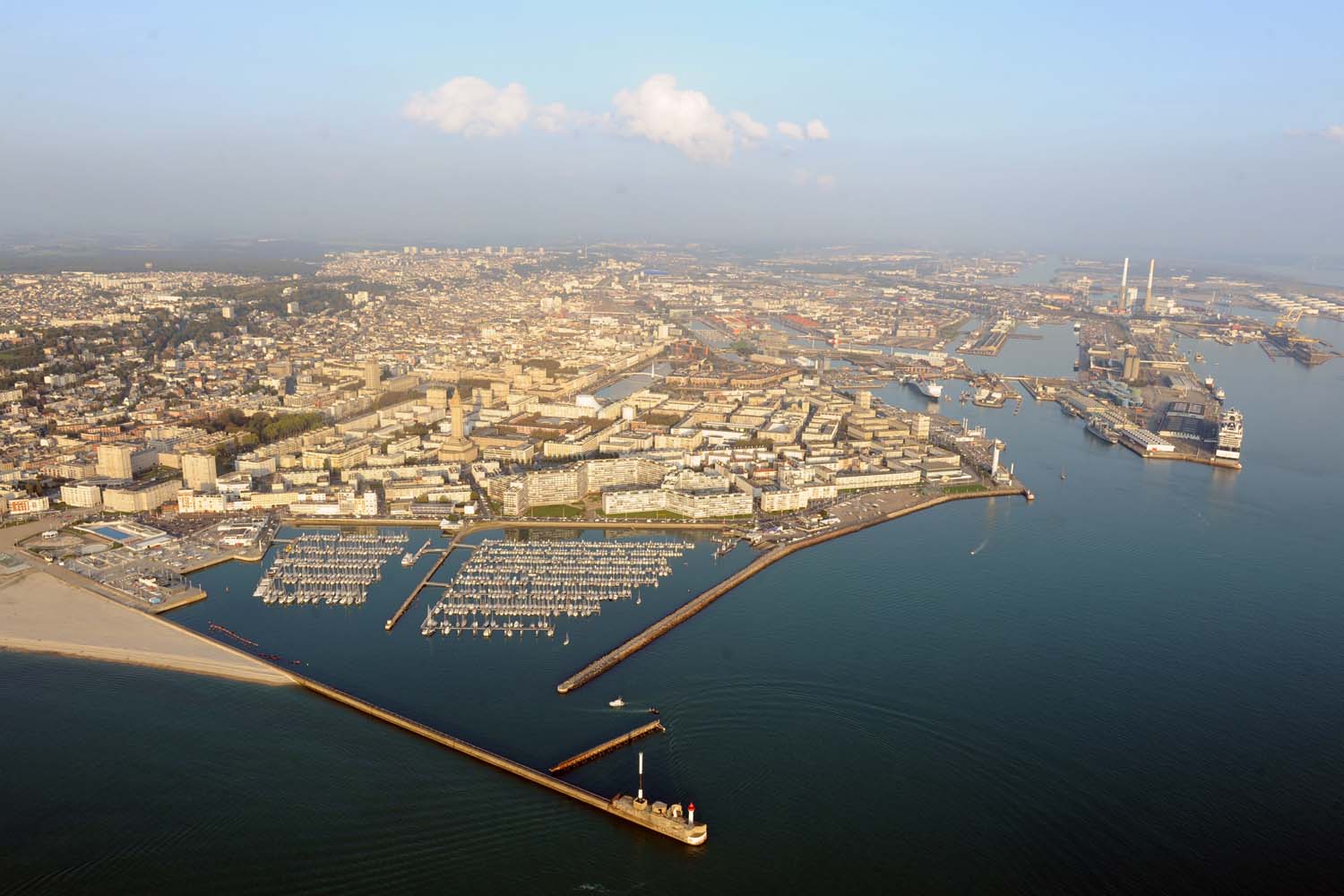 The Port of Le Havre in France is a typical artificial port