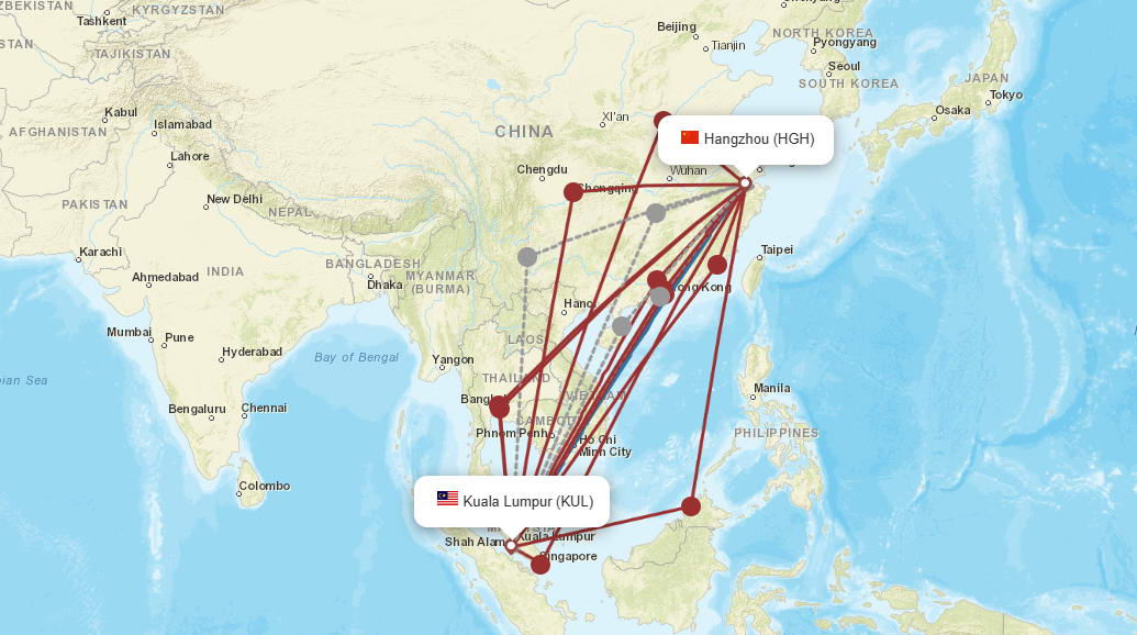 Air shipping from Hangzhou to Kuala Lumpur. Air shipping batteries from China to Malaysia