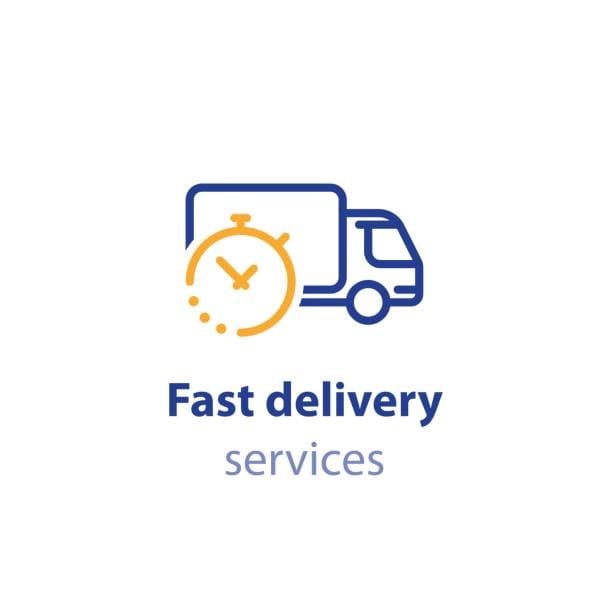 Icon representing fast delivery services for shipments from Canada to the US.
