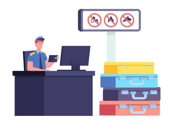 Customs inspection illustrating import clearance and duties for goods from Japan.
