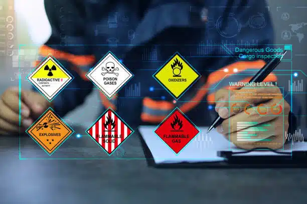 Inspection of dangerous goods and hazardous cargo shipping