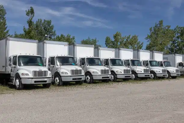 Fleet of delivery trucks for COC container movements