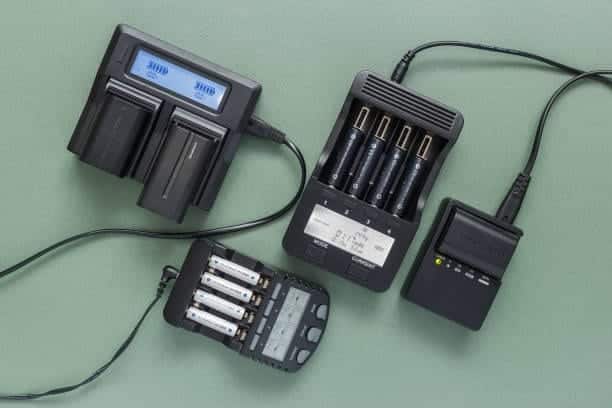 Lithium-ion battery chargers for multiple battery types