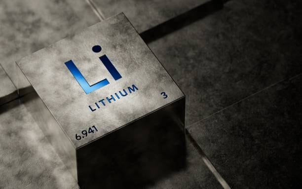 Lithium element block symbolizing lithium battery shipments