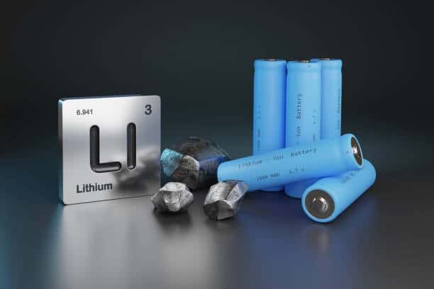 Lithium raw materials and battery cells for shipping preparation