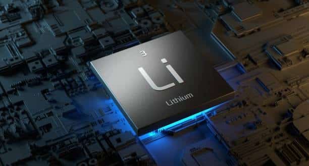 Lithium element symbol representing lithium battery shipping