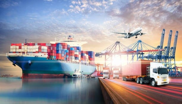 Integration of ship, truck, and air cargo operations for international freight shipping